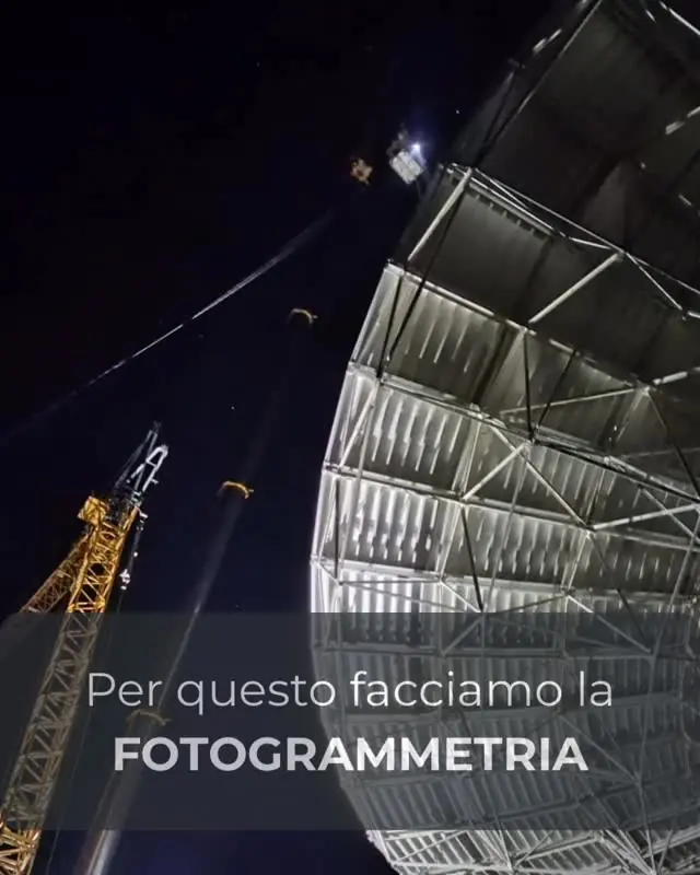 Fotogrammetria della parabola del radiotelescopio di Noto