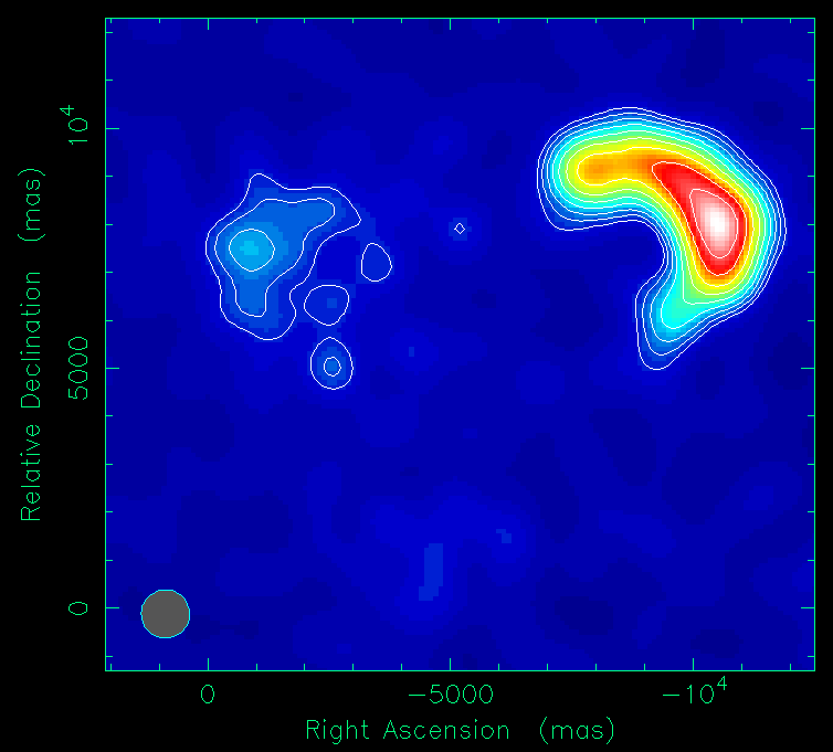 False-colour radio image