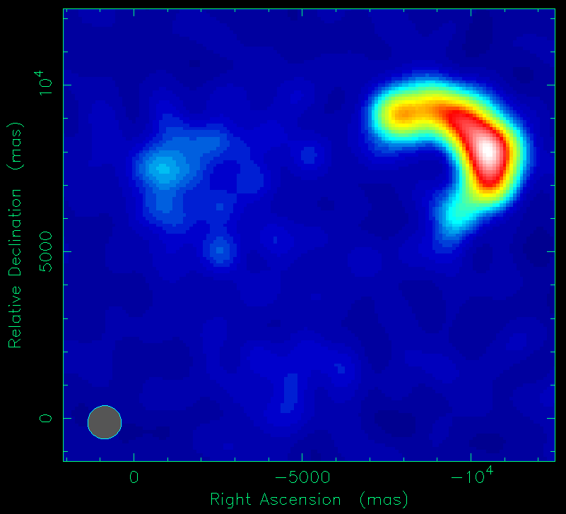 False-colour radio image