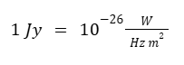 Value of one Jansky
